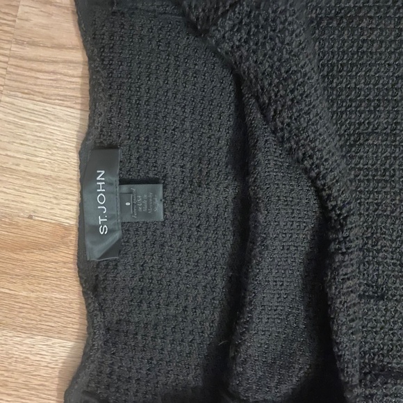 St john boucle knit skirt black size 8 - Picture 3 of 5